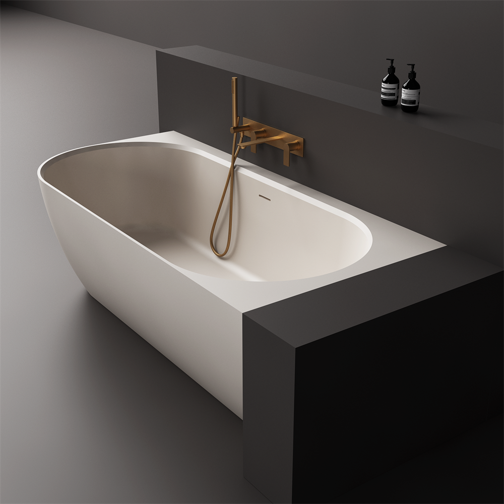 Justina Right Back-to-Wall Oval Bath 1520mm - ST12 1520 RBW