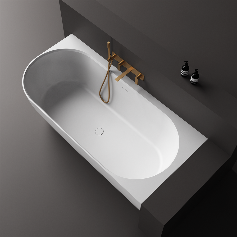 Justina Right Back-to-Wall Oval Bath 1520mm - ST12 1520 RBW