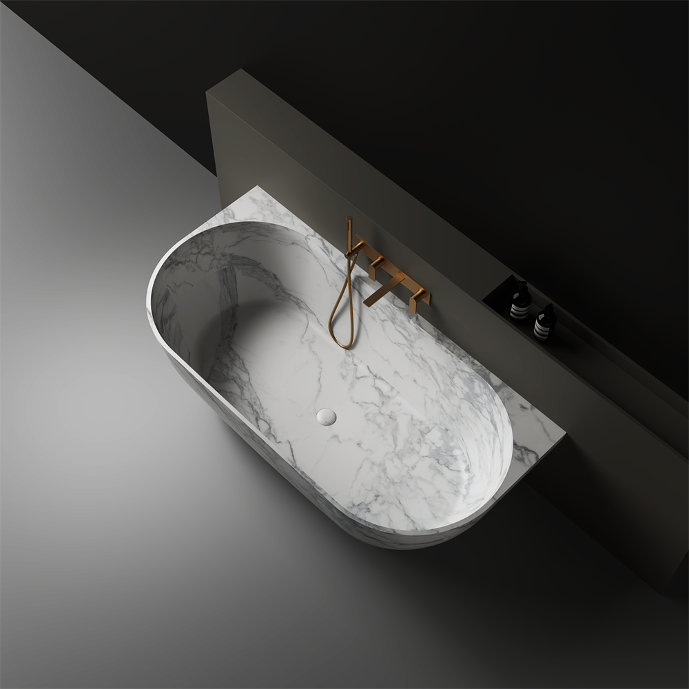 Justina Back-to-Wall Oval Bath 1700mm - ST12 1700 BW