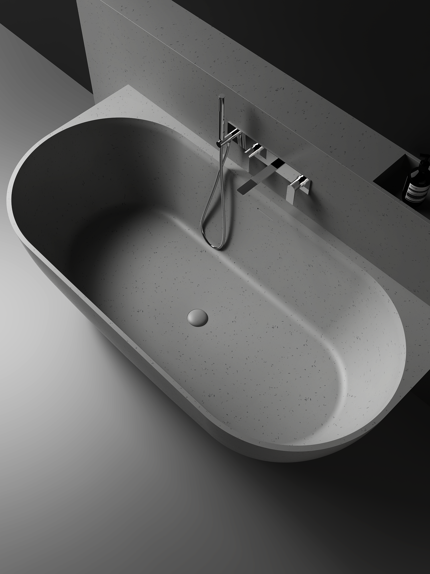 Justina Back-to-Wall Oval Bath 1700mm - ST12 1700 BW