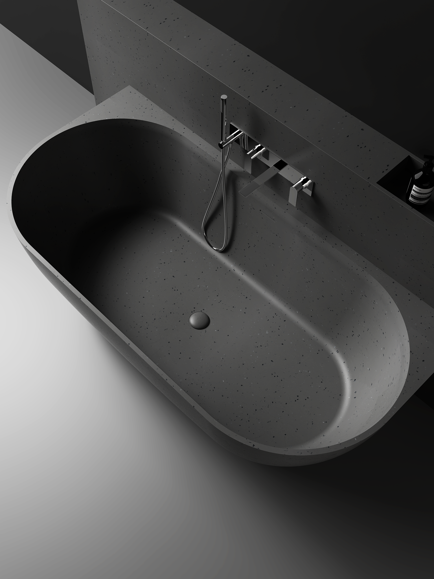 Justina Back-to-Wall Oval Bath 1700mm - ST12 1700 BW
