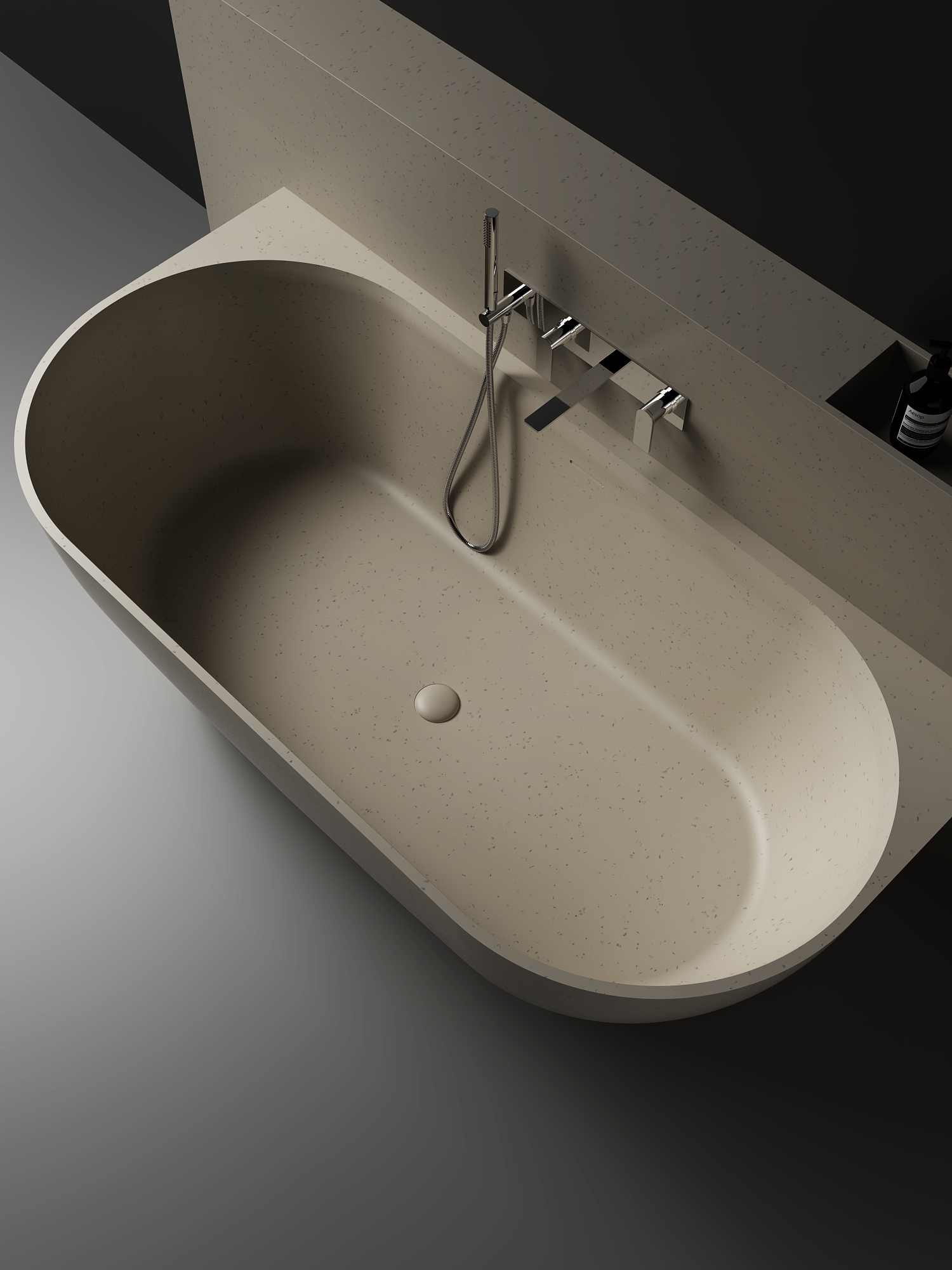 Justina Back-to-Wall Oval Bath 1700mm - ST12 1700 BW