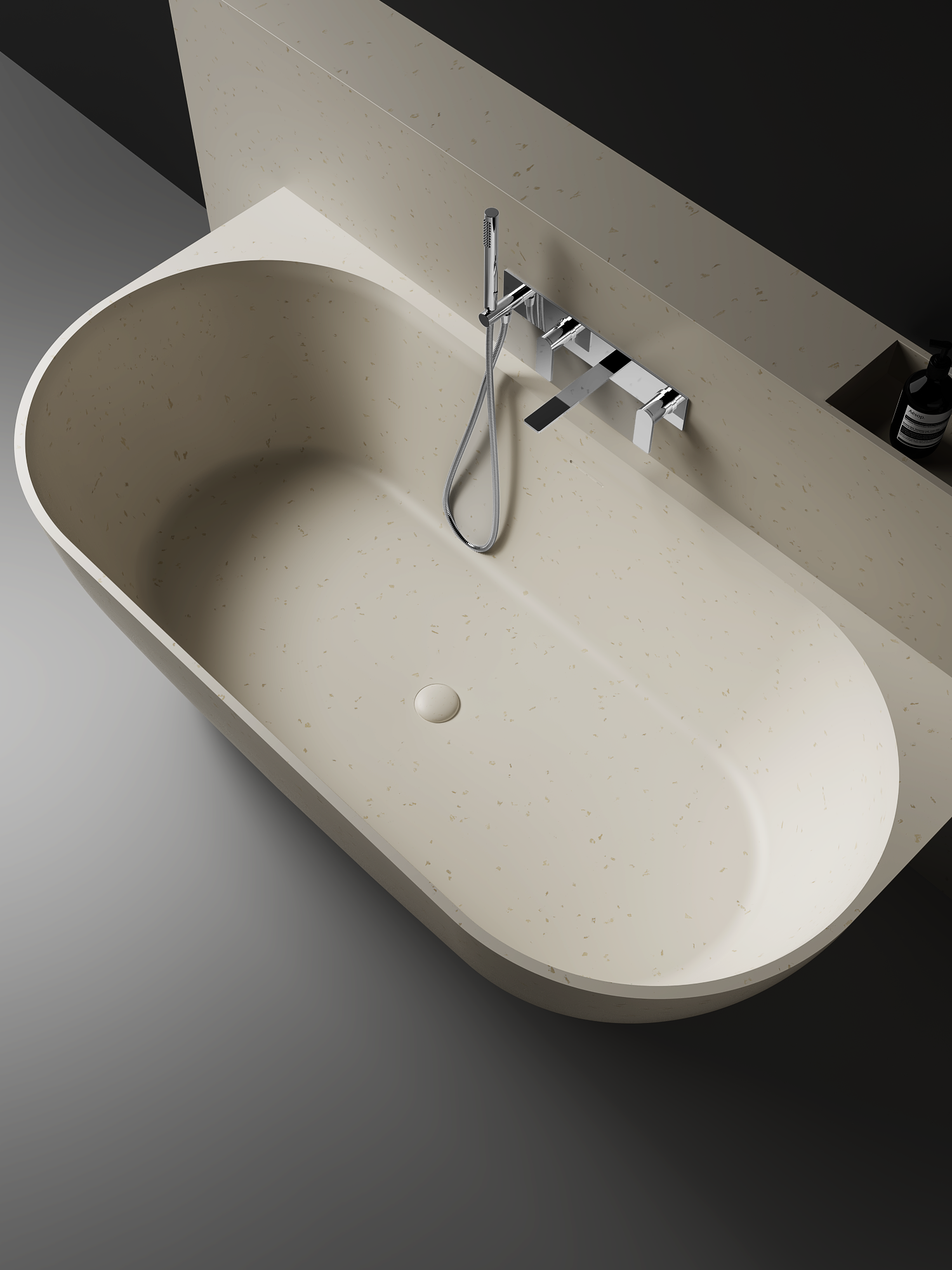 Justina Back-to-Wall Oval Bath 1700mm - ST12 1700 BW