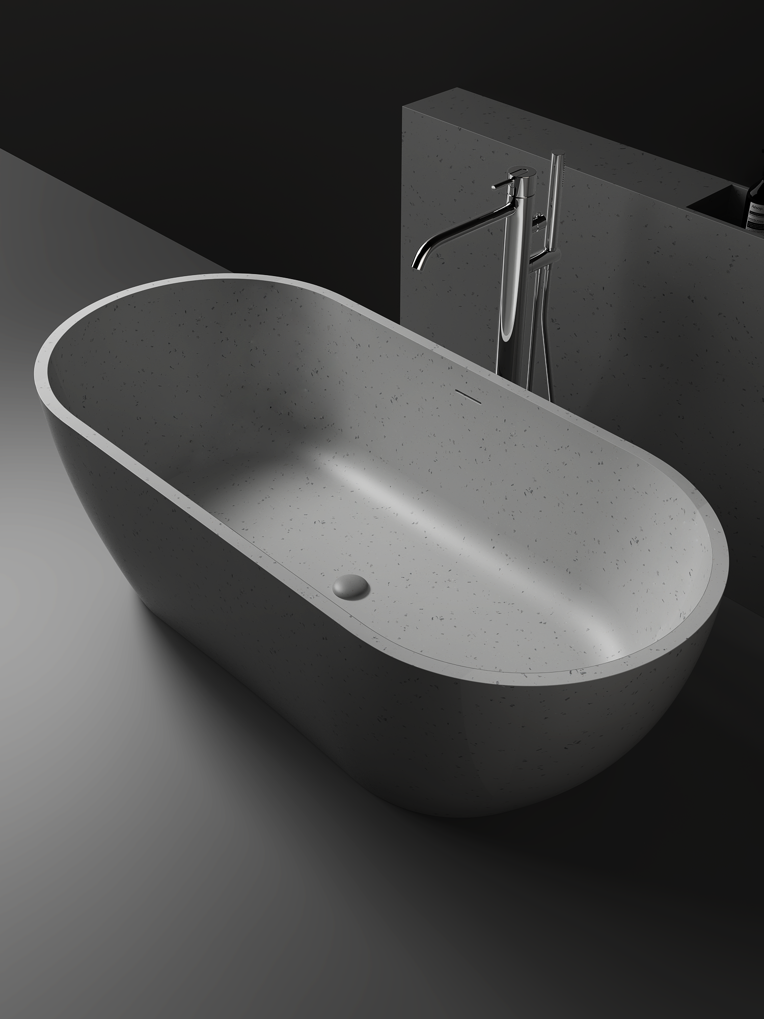 Justina Classic Stone Bath - Terrazzo Various Colours - 1700mm - ST12 1700