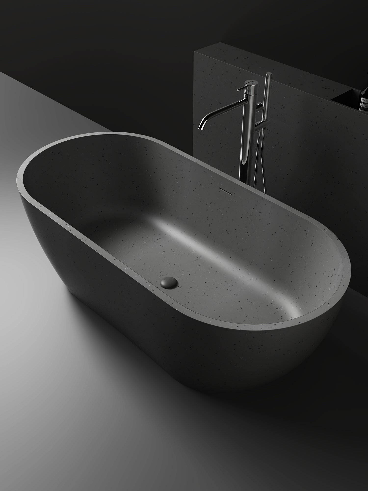 Justina Classic Stone Bath - Terrazzo Various Colours - 1700mm - ST12 1700