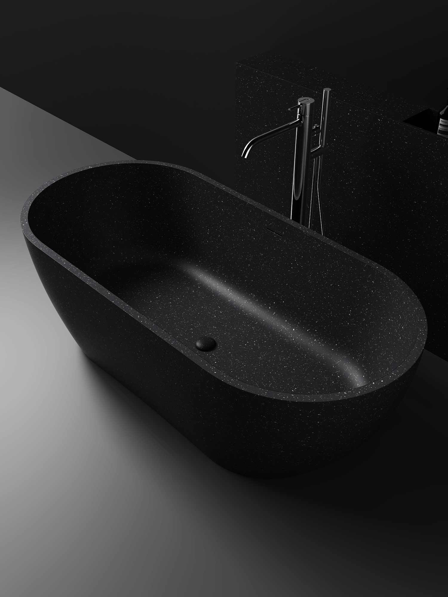 Justina Classic Stone Bath - Terrazzo Various Colours - 1700mm - ST12 1700