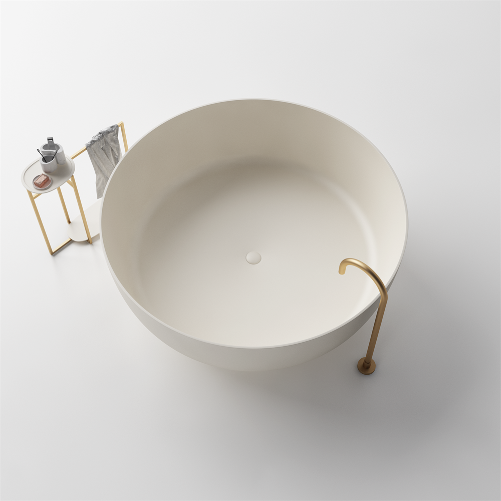 Silvia Popular Round Stone Bath Design - 1300mm - ST13 1300
