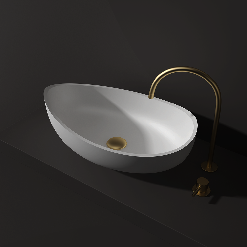 Slimline Curved Feature Basin  - 600mm - STB85 T - Various Colours