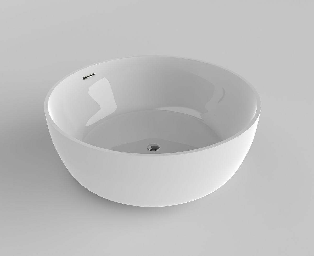 Round Bath Shell Panama 1350 - Freestanding Round Bath Acrylic – Stonebaths