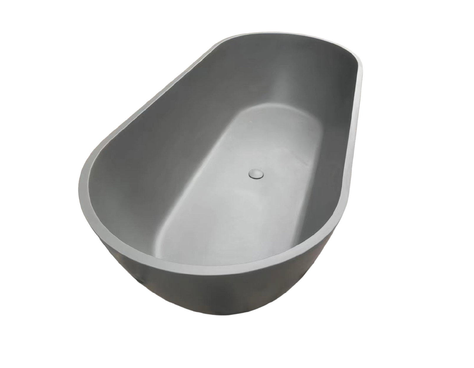 Bayley Concrete Textured Outdoor Bath - 1800mm - Dark Grey