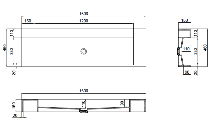 Trough 150 1500