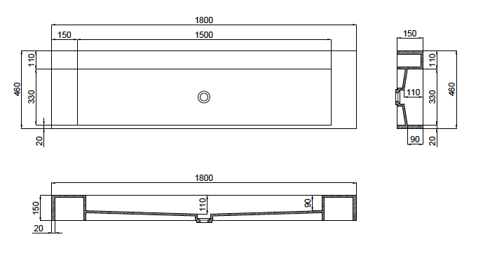 Trough 150 1800