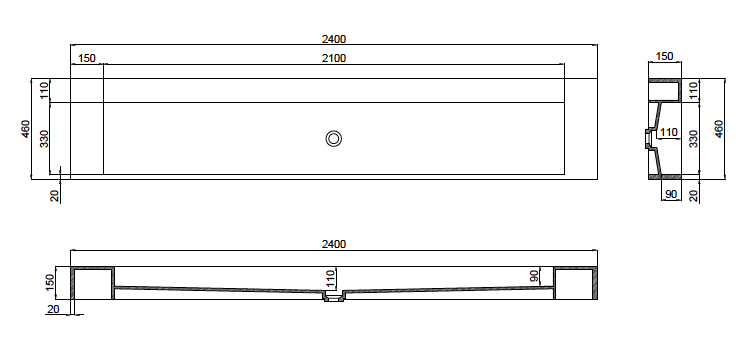 Trough 150 2400