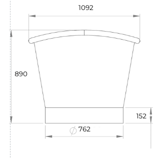 The Copper Bath Tub - Bombay Round Soak Tub 1092mm - CB5026-D43