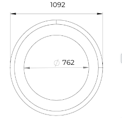 The Copper Bath Tub - Bombay Round Soak Tub 1092mm - CB5026-D43