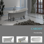 Cardiff-B 1700 - Freestanding Clawfoot Acrylic Bath