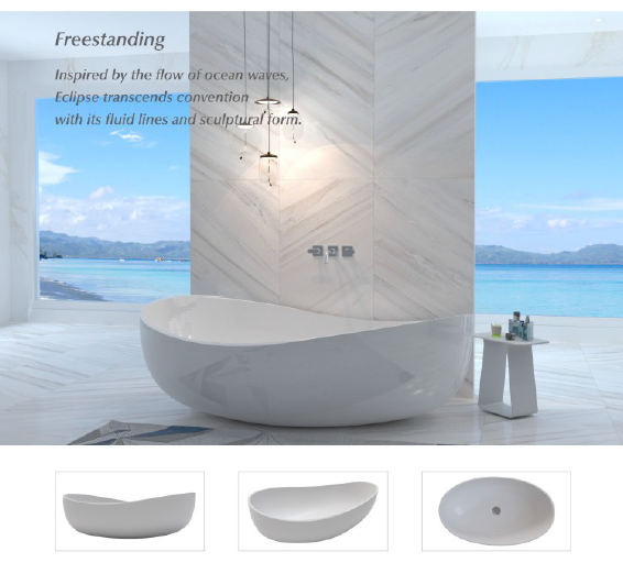 Eclipse 1800 - Large Freestanding Acrylic Bath