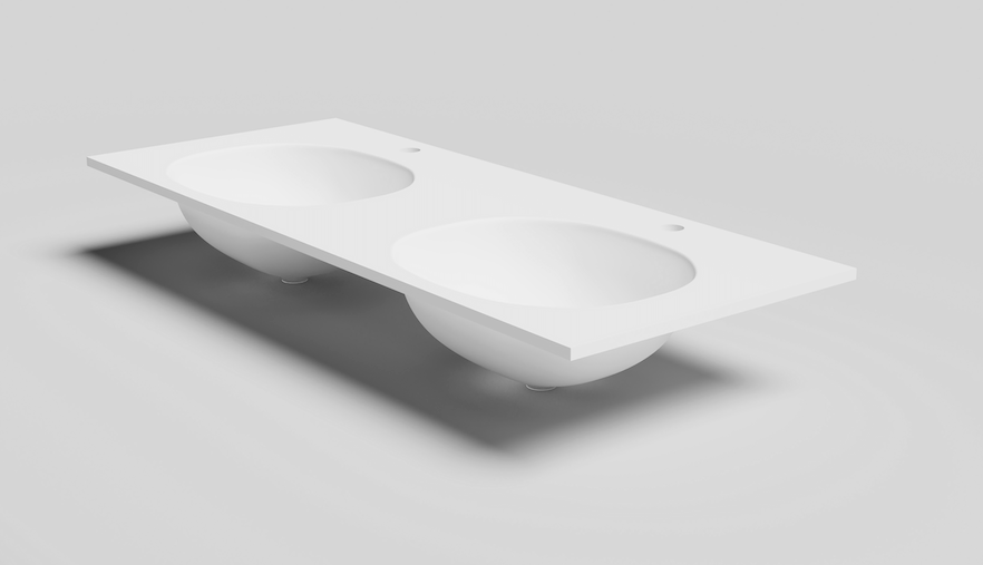 Formline 12 1200 Flat Molded Benchtop Basin