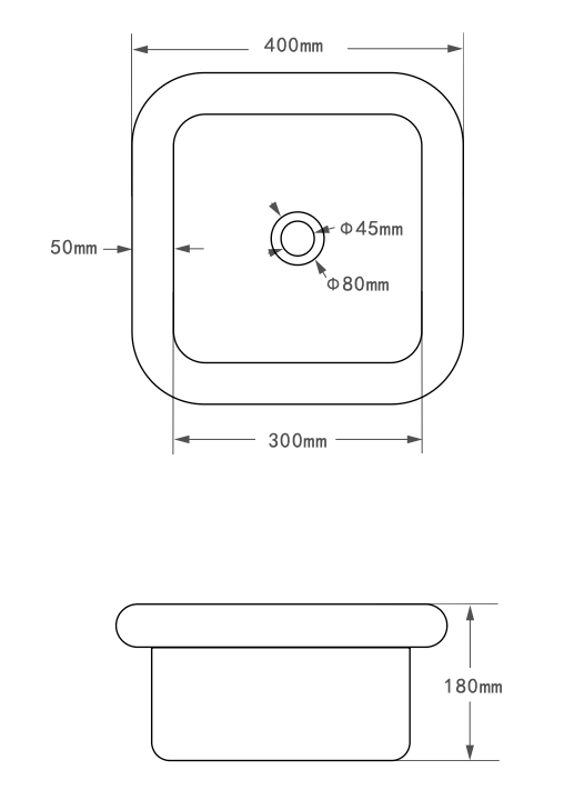 Billy Tub MC1407-B 400mm (blue)