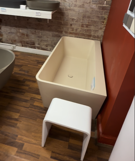 Ex Display Addison Back-to-Wall Bath Cream - 1600mm - ST07