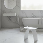 Matte White Bathroom Stool - ST0201
