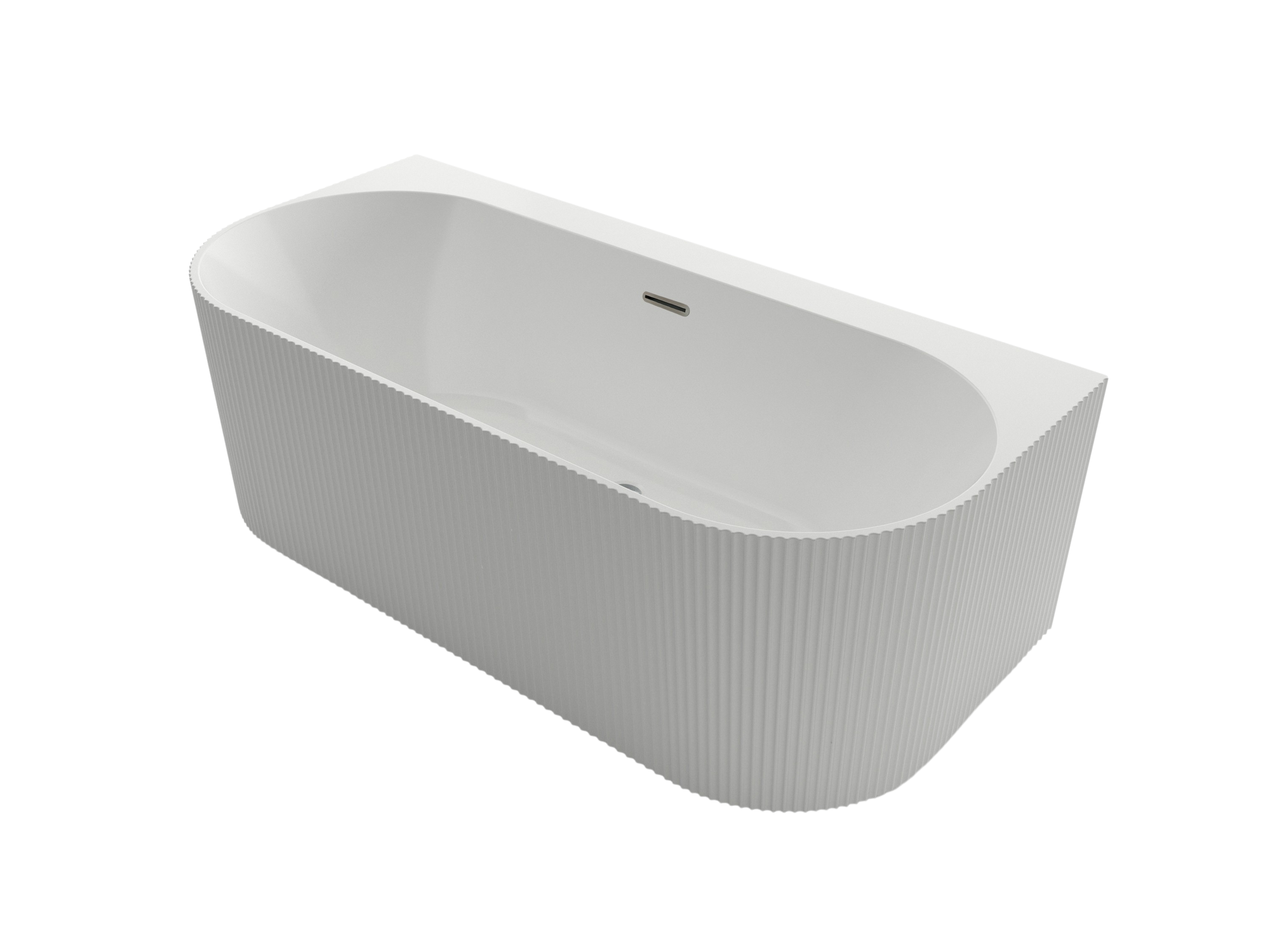 Ventura BW 1700 - Back-to Wall Fluted Bath