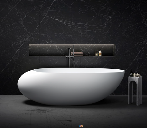 Moa 1800mm Designer Curved Bath - WGB01