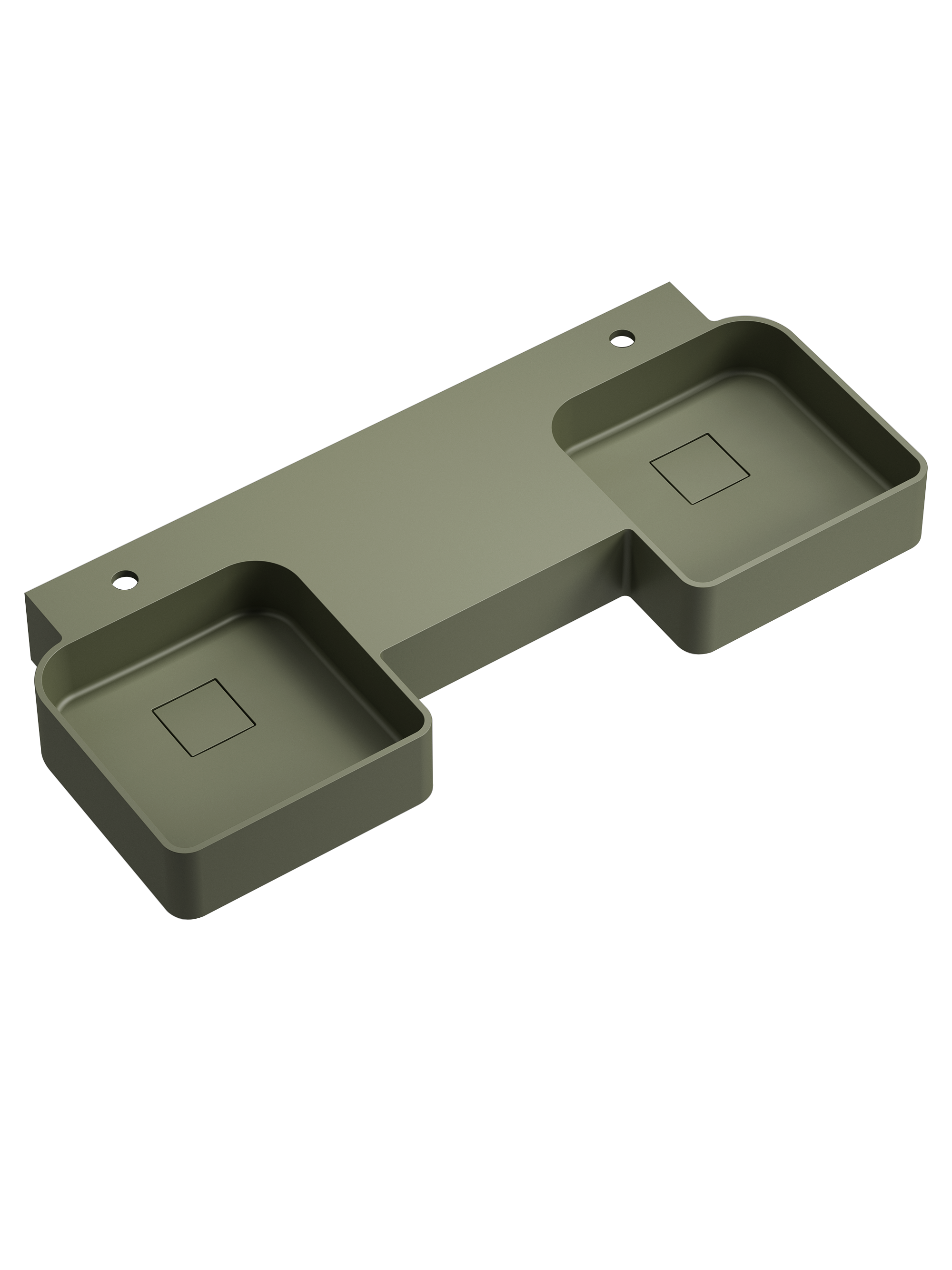Toka Lite Double Wall Mounted Basin - 1200mm - WM03-1200