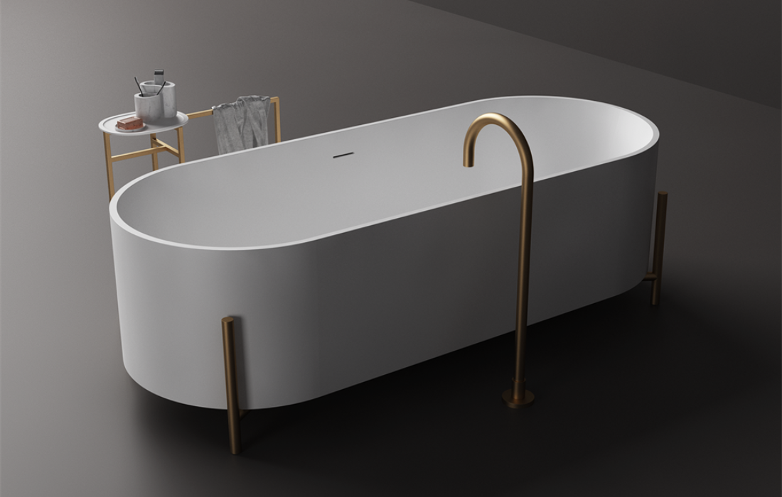 Elise Statement Bath on Frame Legs - 1800mm - ST82