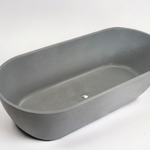 Bayley Concrete Textured Outdoor Bath - 1800mm - Dark Grey