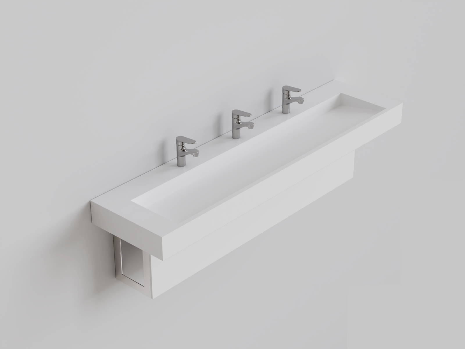 The Ramp Junior 100 Basin 1800mm Wall Hung Stone Basin