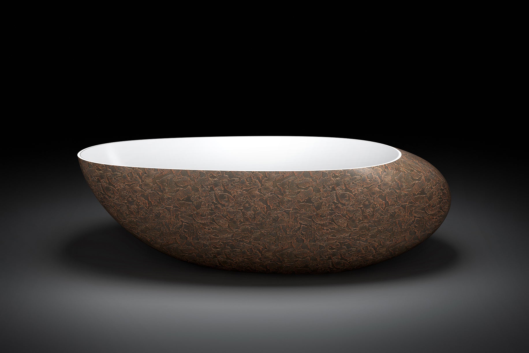 Moa 1800mm Designer Curved Dark Brown - WGB09