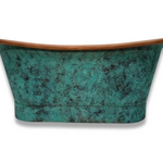 The Copper Bath Tub - Aurora Hammered Copper Double Slipper 1700mm - CB5018-D67