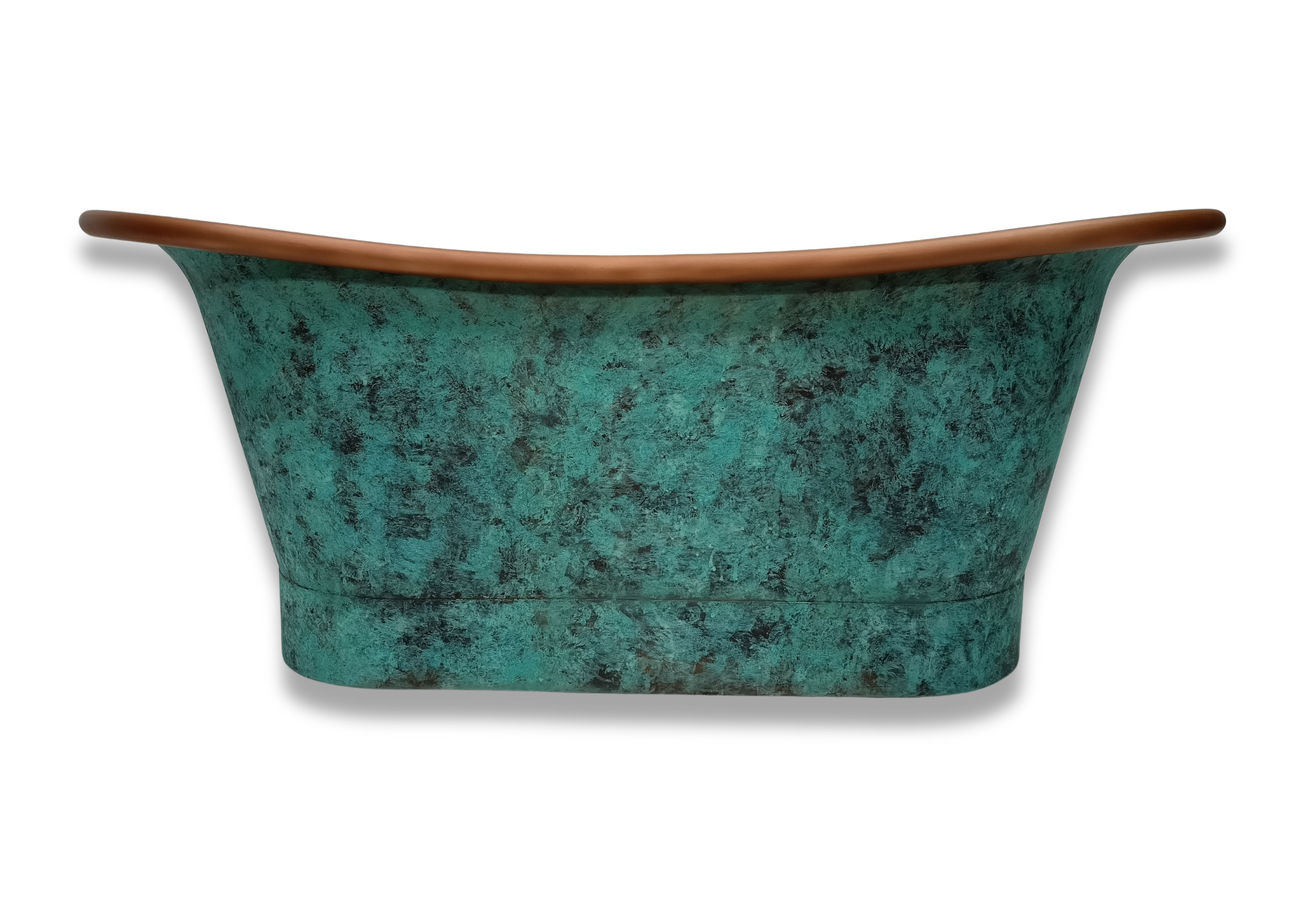 The Copper Bath Tub - Aurora Hammered Copper Double Slipper 1700mm - CB5018-D67