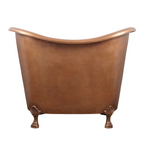 The Copper Bath Tub - Jaipur Hammered Double Slipper Clawfoot 1220mm -CB5025-D48