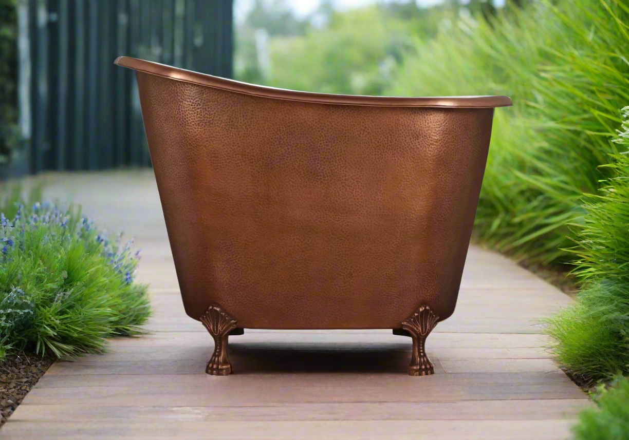 The Copper Bath Tub - Ahlia Hammered Slipper Clawfoot 1220mm -CB5050-D49