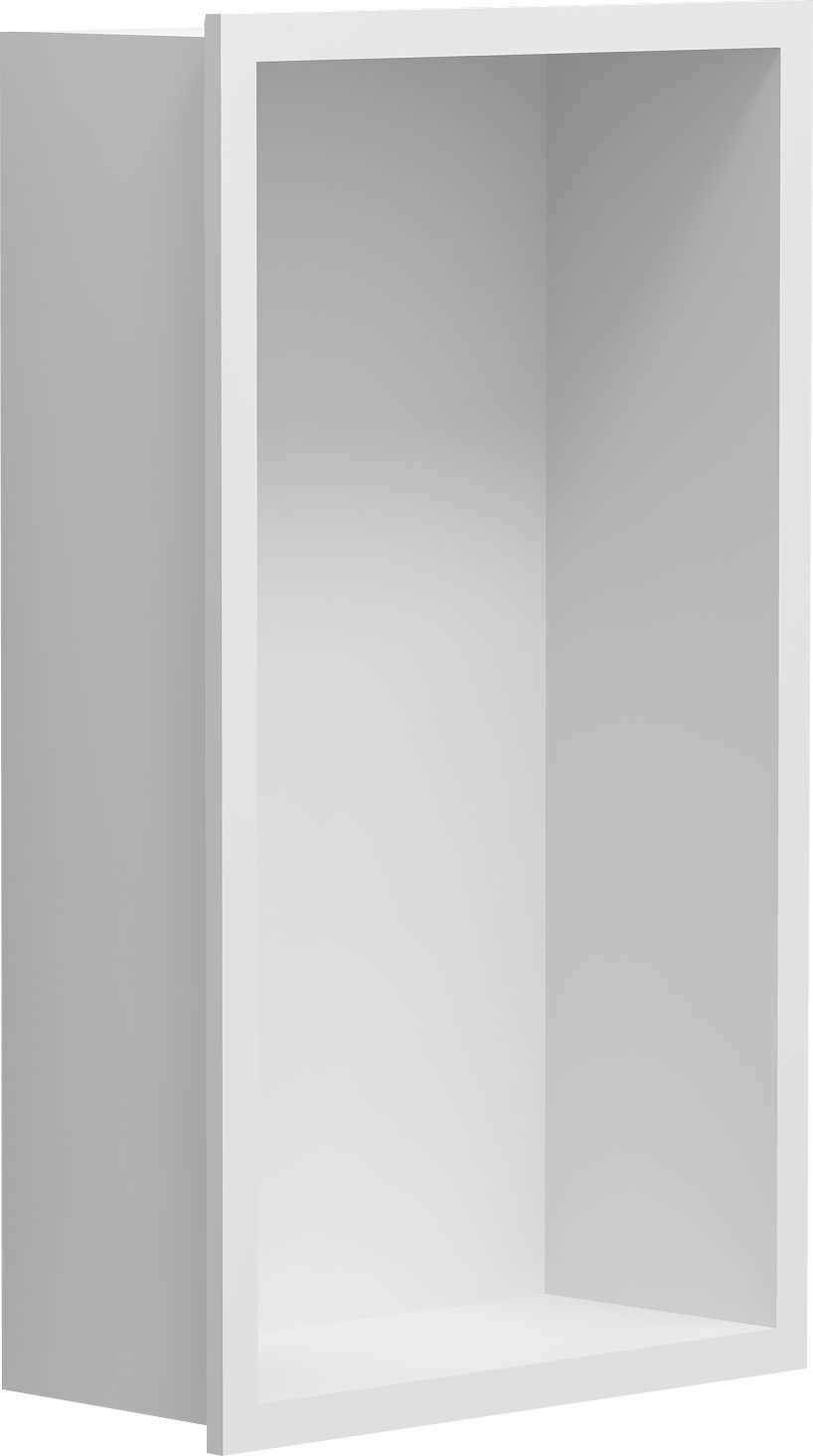 Recessed Matte White Shower Shelf - 600mm - G01122