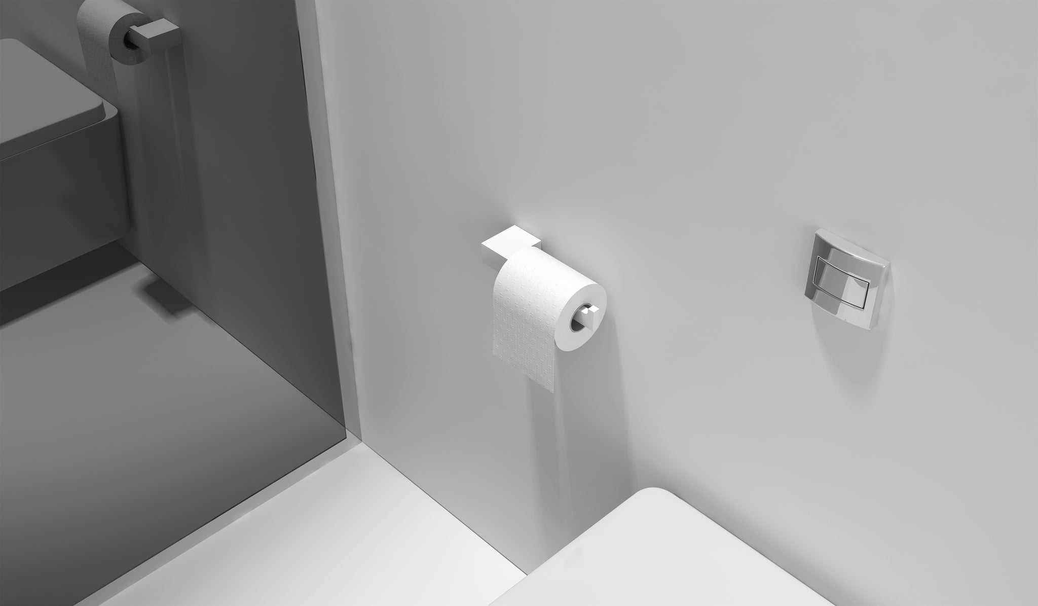 Toilet Roll Holder - Matte White - 200mm - G01173