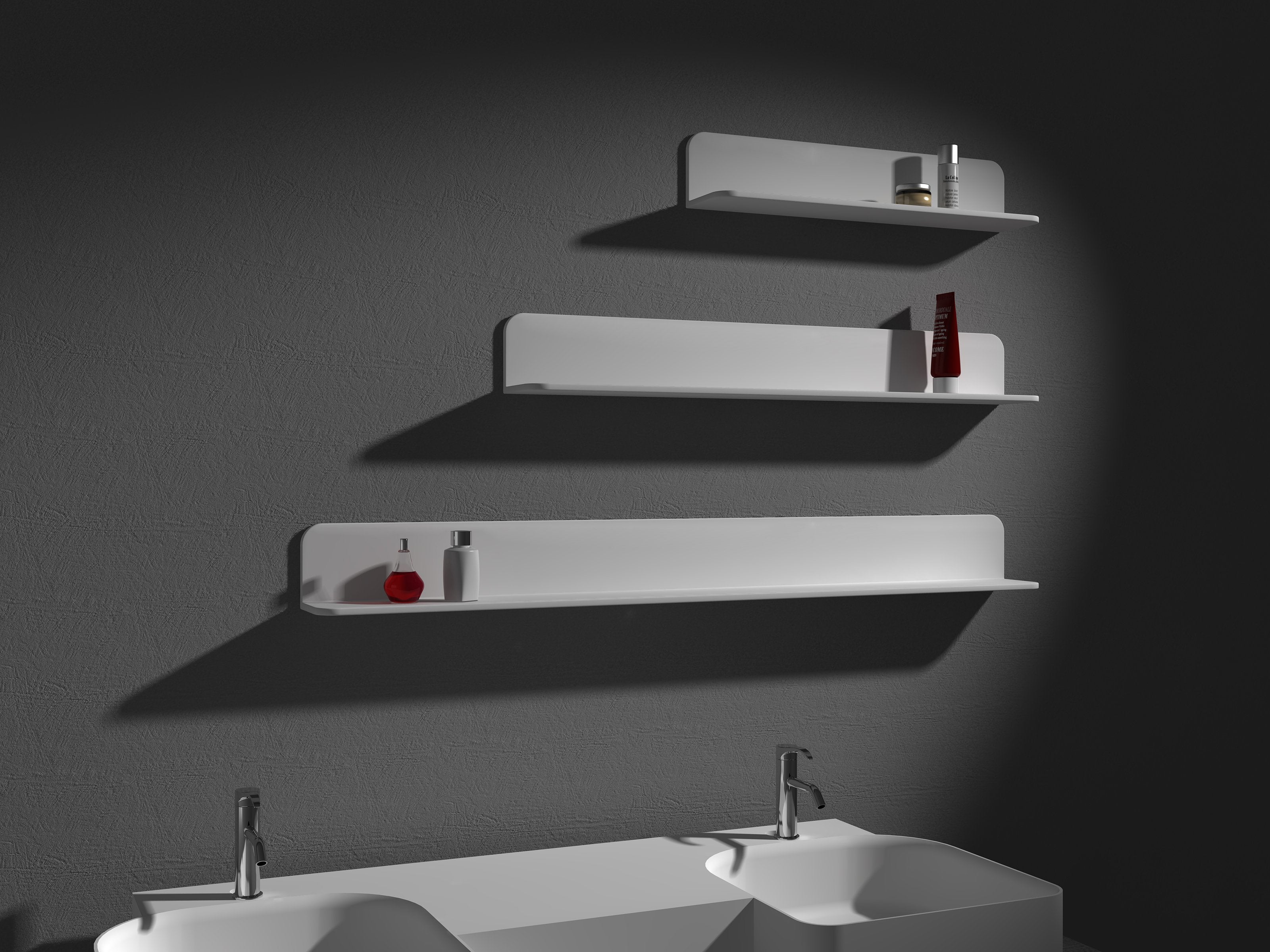 White shelves deals for bathroom