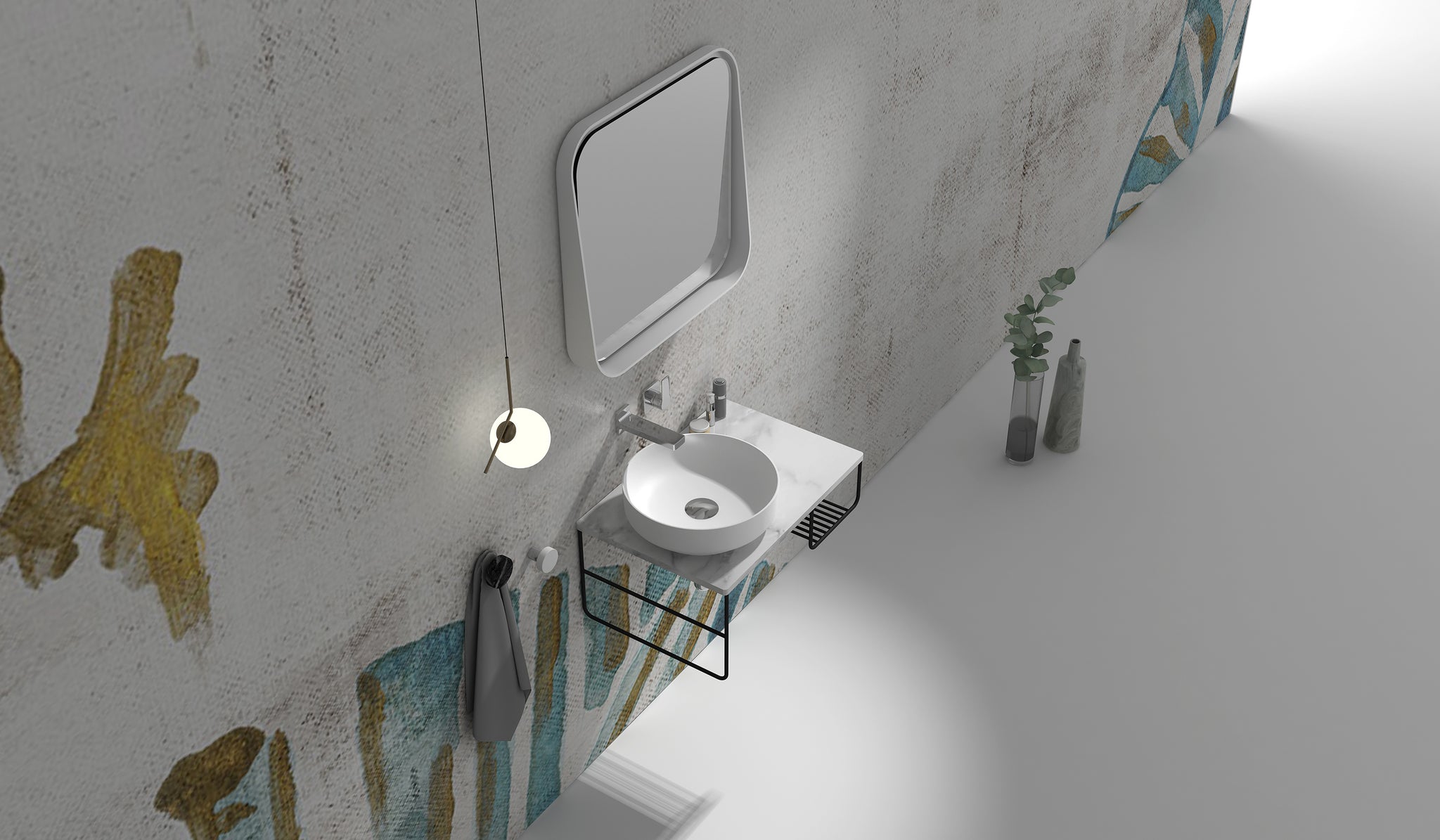 G2736-0 700mm wall hung vanity