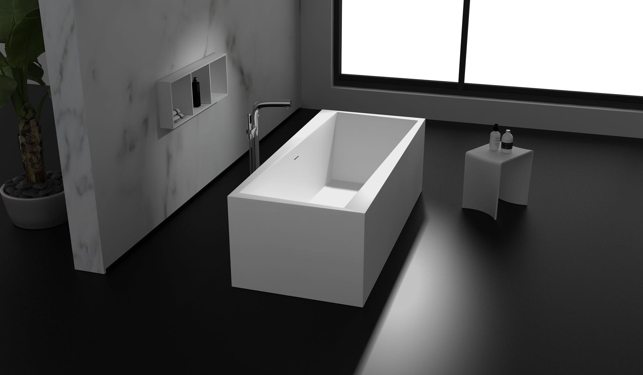 Gia Cube Shaped Bath - Perfect For Corners - 1760mm - G65112