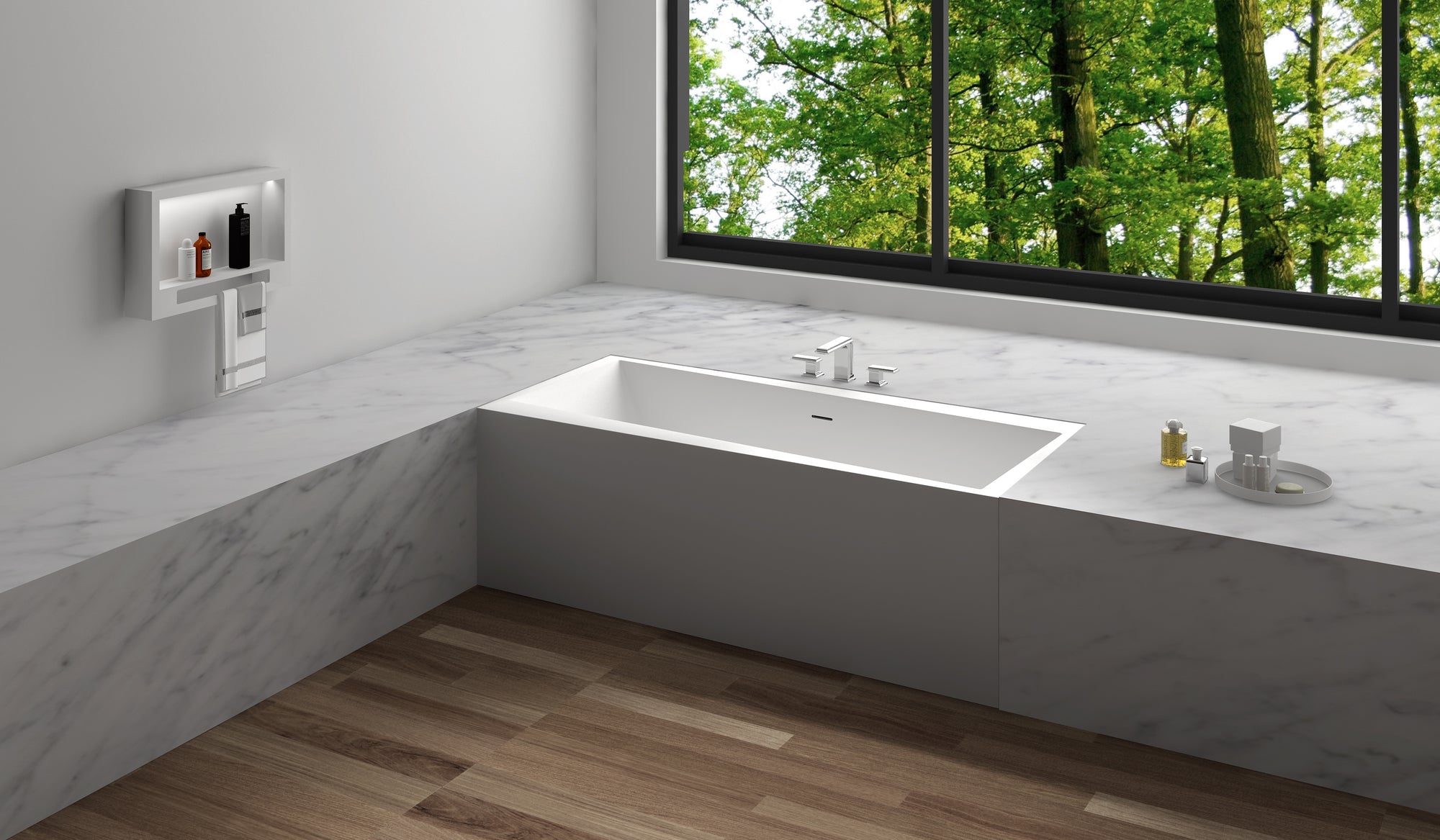 Gia Cube Shaped Bath - Perfect For Corners - 1760mm - G65112