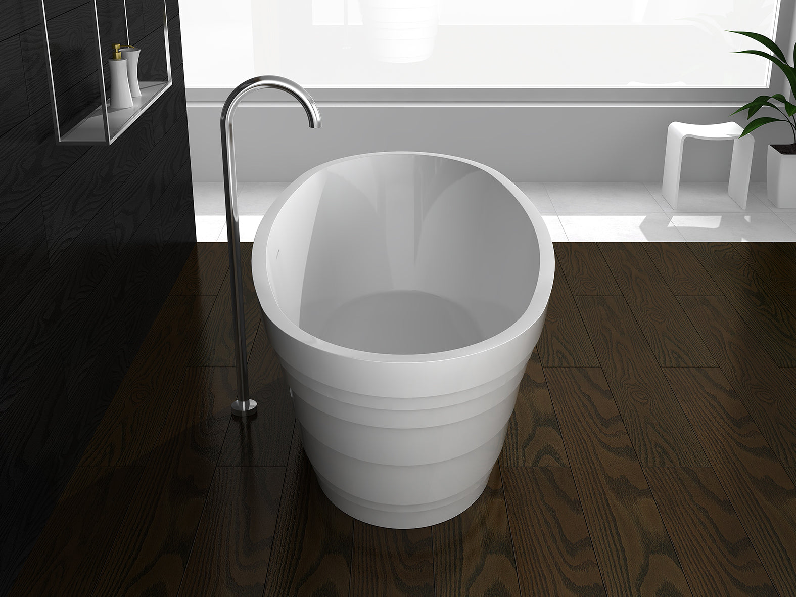 Gia Textured Designer Stone Bath - 1800mm - G6555