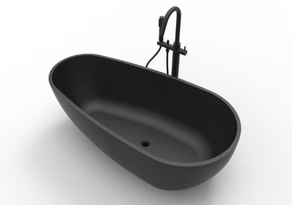 Hugi Black Series Stone Bath 1620mm - B001