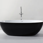 Black & White Stone Bath - 1828mm - B003-A