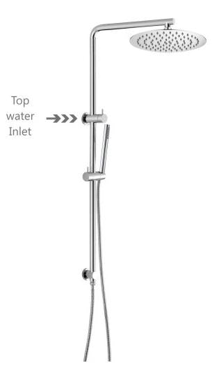 Double Circular Shower Column - Brushed Nickel - CLAS20