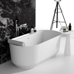 Gia Upright Back-To-Wall Stone Bath - 1600mm - G65176