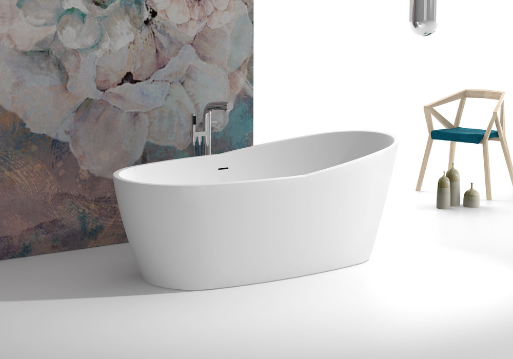 Gia Mid-Size Bath - Asymmetrical Sides - 1650mm - G6596
