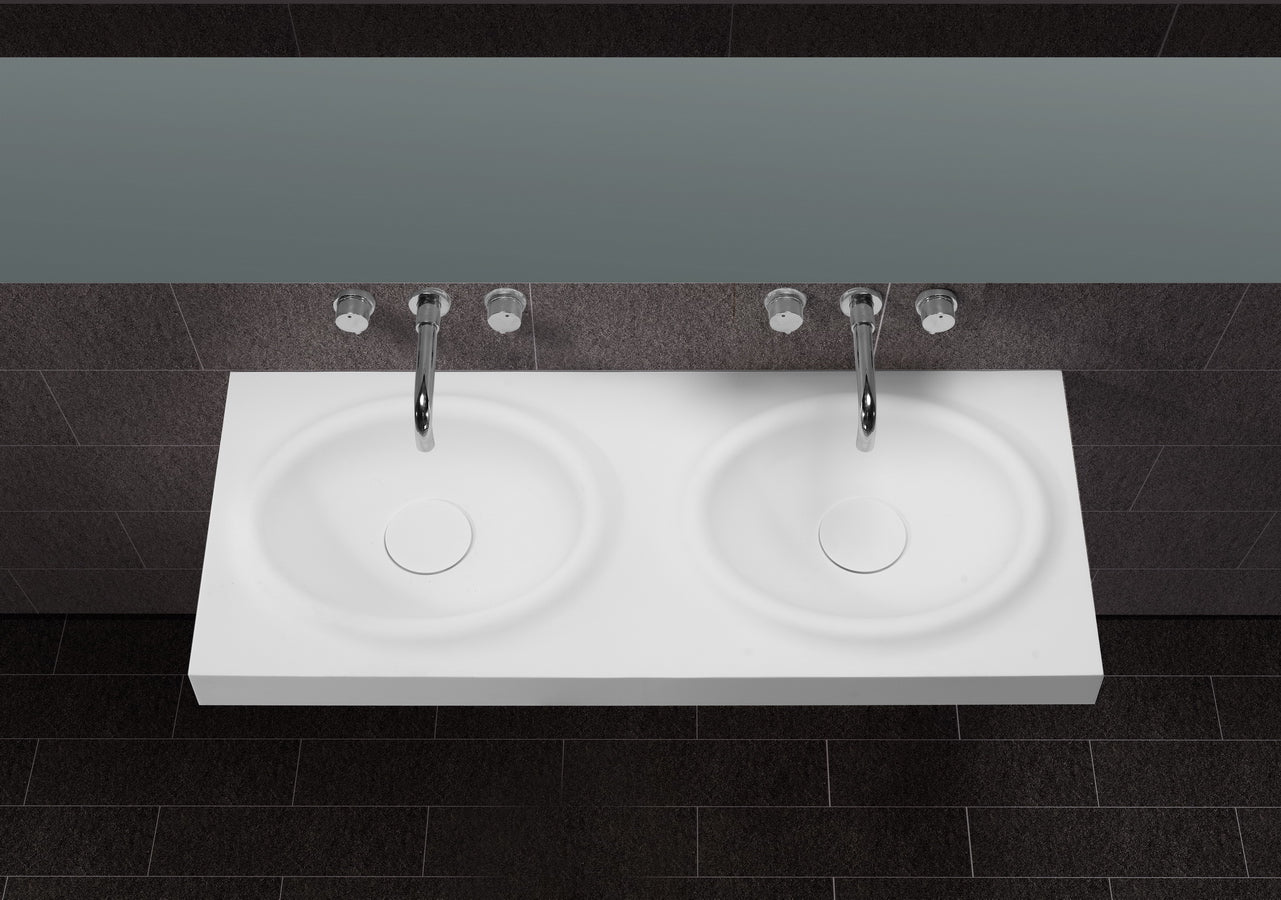 wall hung basin 2 mount