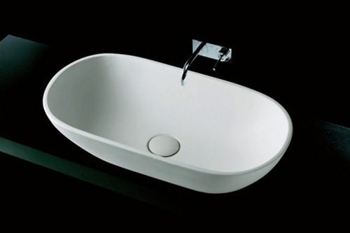 Justina STB12 600mm Matte White stone basin